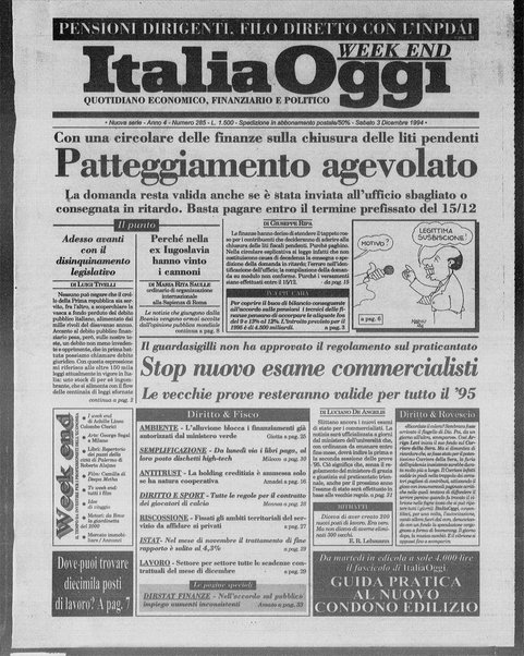 Italia oggi : quotidiano di economia finanza e politica